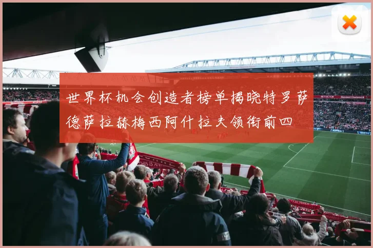 世界杯机会创造者榜单揭晓特罗萨德萨拉赫梅西阿什拉夫领衔前四